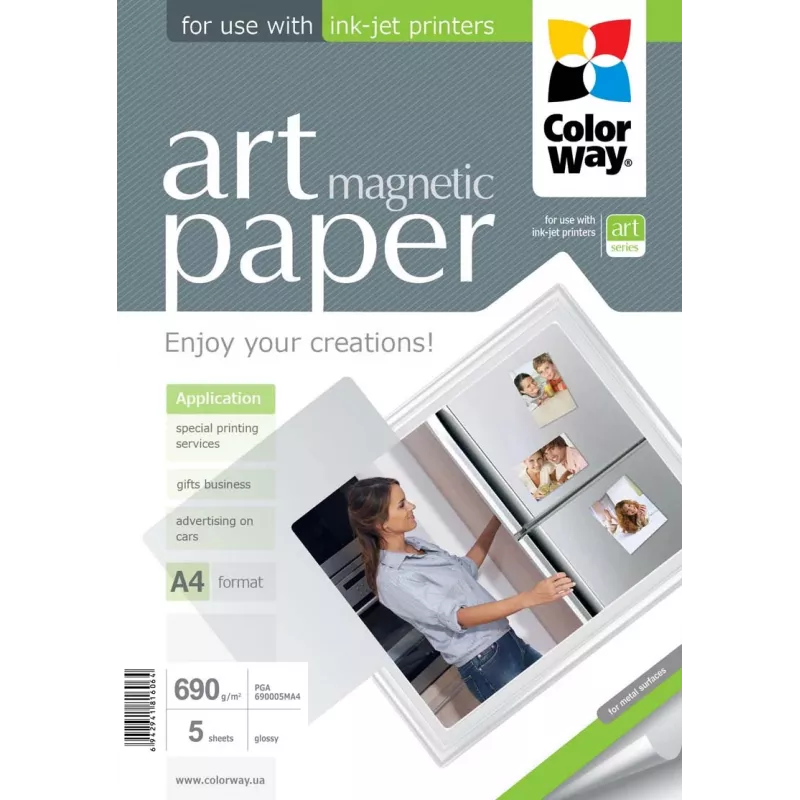 Magnetisches Fotopapier ColorWay PGA690005MA4 A4 690 g/m², magnetische Rückseite, schwer für Drucke