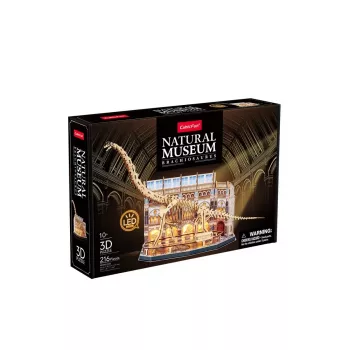3D LED Puzzle Dante CubicFun NatMus Brachiosaurus 05447 – pädagogisches Montagemodell mit LED-Licht