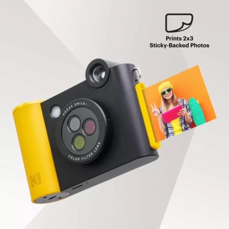 Sofortbildkamera Kodak SMILE+ 2x3 Schwarz — tragbare Sofortbildkamera mit 2×3-Abzügen