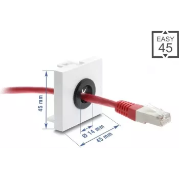 Kabeldurchführung DELOCK Easy 14 mm Durchmesser Modell 91071 für Kabelführung und Tischdurchführung