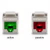 DeLOCK Keystone-Modul RJ45-Buchse auf LSA Kat.6A mit LED Silber-Weiß