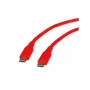ROLINE USB 2.0 Kabel C-C ST/ST Silikon 60W 1m Rot - Kabel - Digital/Daten (11.02.9121)