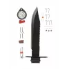 Feststehendes Survival-Messer Mil-Tec Special Forces 15368000 – Edelstahl, Vollerl, 310 mm Gesamtlänge, 185 mm Klinge, schwarz