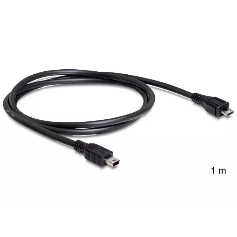 USB-Kabel DeLOCK 83177 1m Micro-USB B Mini-USB B Schwarz