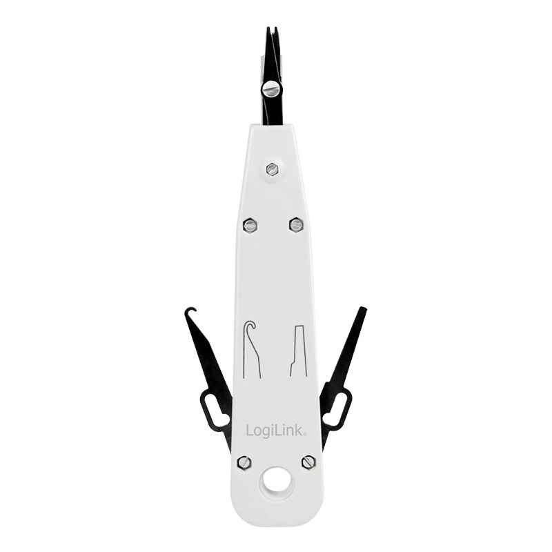 Kabel-Crimpzange LOGILINK WZ0001A für RJ45/RJ11, integrierter Schneider und Abisolierer, weiß