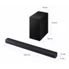 Soundbar Samsung HW-B450F/EN 2.1‑ch Bluetooth mit kabellosem Subwoofer, 300 W RMS, Dolby Audio, ARC