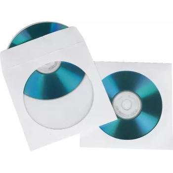 Hama CD-Papierhüllen, weiß, 50 Stk./Packung 1 Disc