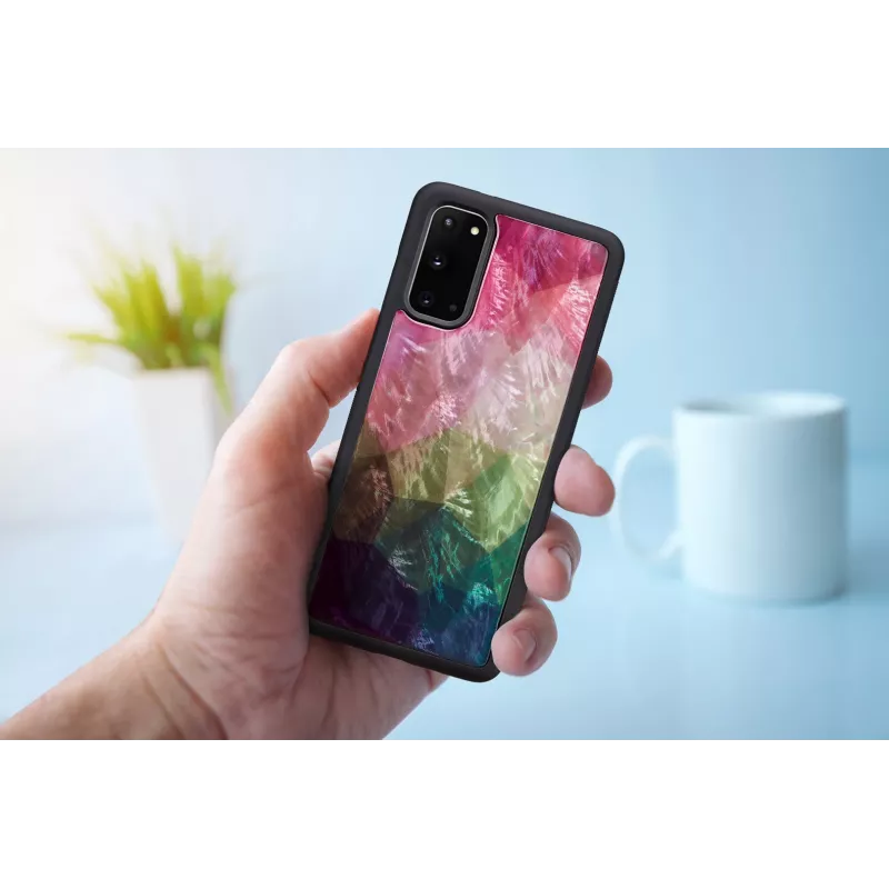 Schutzhülle iKins für Samsung Galaxy S20 – Wasserblumenmuster, schwarz