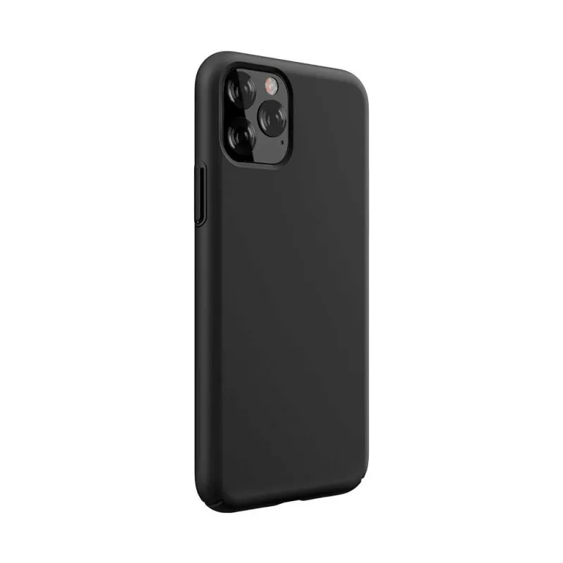 Silikonhülle Devia Nature Series für iPhone 12 Pro Max – schwarz, Soft-Touch-Schutzhülle