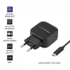 Qoltec 50188 Ladegerät für mobile Geräte Laptop, Smartphone, Smartwatch, Tablet, Telefon, Universal Schwarz AC, DC Innenbereich