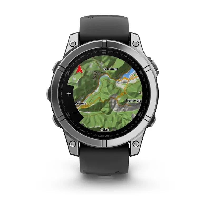 Garmin Fenix E 3,3 cm (1,3 inch) AMOLED 47 mm Digital 416 × 416 Pixel Touchscreen Edelstahl Wi-Fi GPS (Satellit)