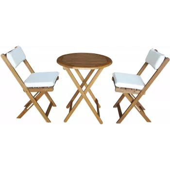 Gartenset Fieldmann FDZN 4003-T — 4 Stühle und Tisch, Outdoor-Sitzgruppe