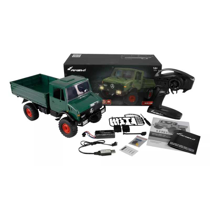 RC-Auto Amewi Mercedes‑Benz Unimog 1:12 Maßstab 4WD, grün