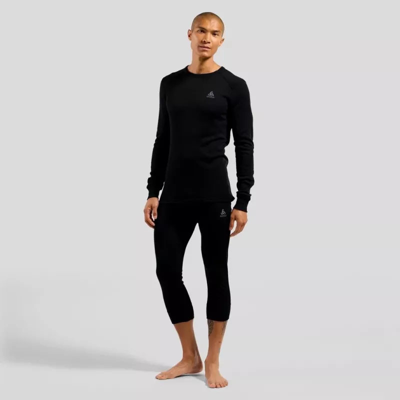 Odlo BL TOP Rundhalsausschnitt langarm ACTIVE WARM ECO Herren-T-Shirt, Größe M, schwarz