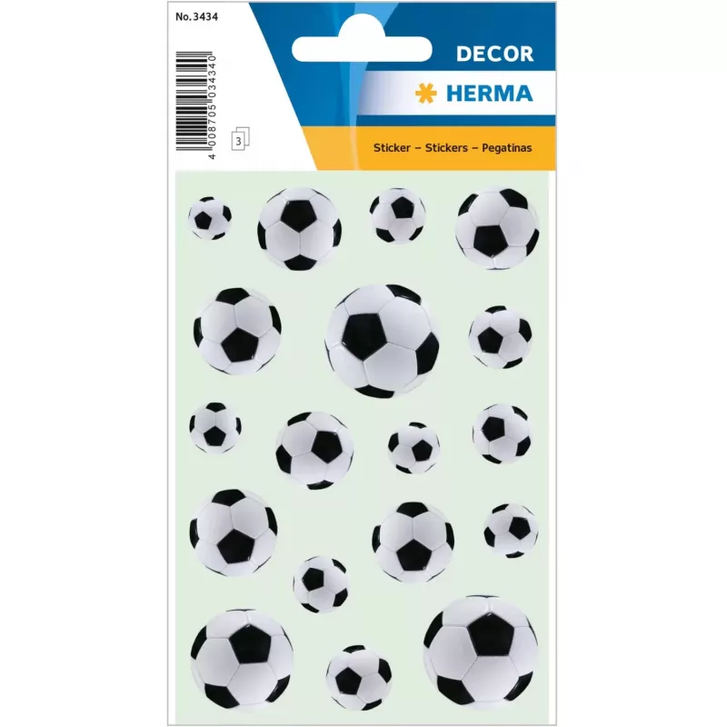 Dekorativer Aufkleber HERMA 3434 Papier Schwarz Weiß Permanent 54 Stück