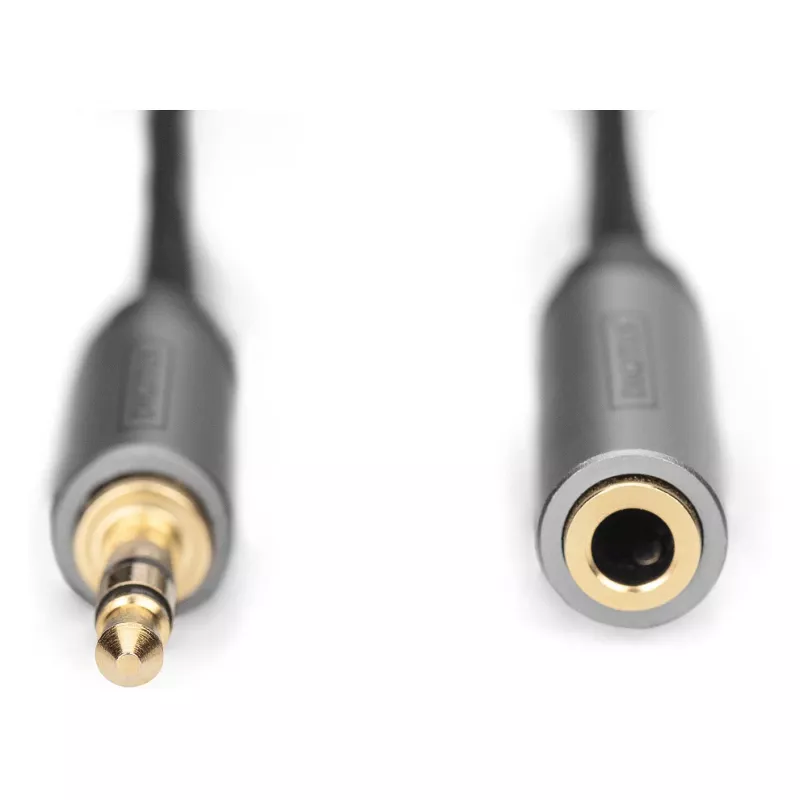 Digitus Audio-Verlängerungskabel 3,5 mm Klinke auf 3,5 mm Buchse 1 m Schwarz