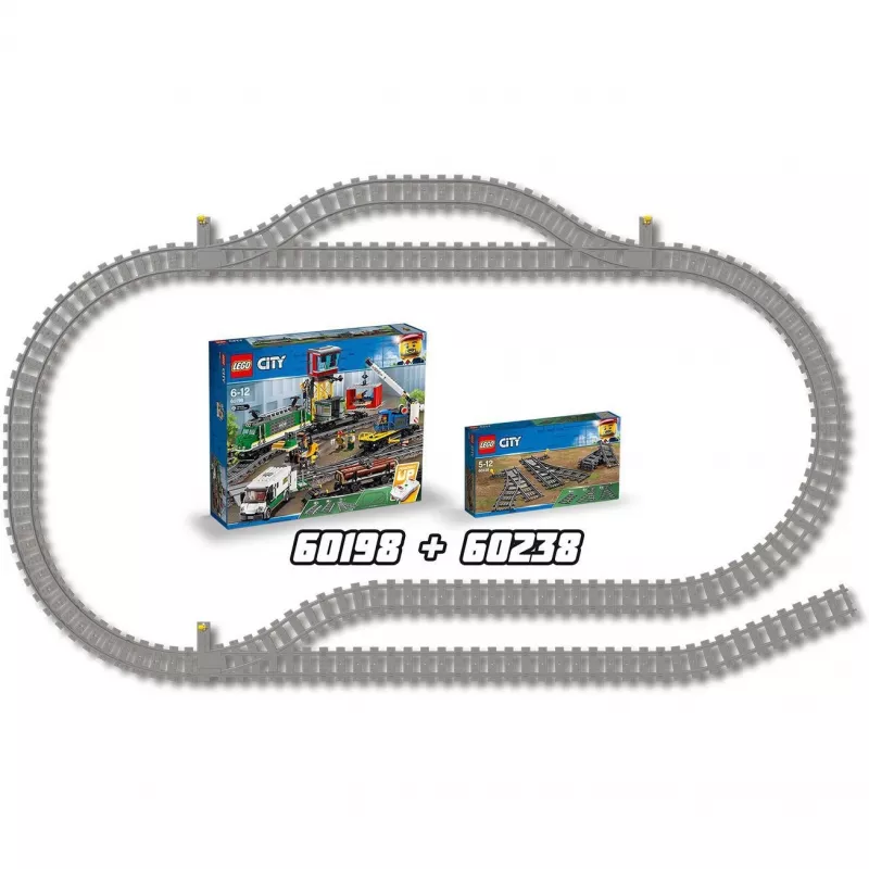 Baukasten LEGO City 60238 – Bahnweiche und Zubehör für Spielsets