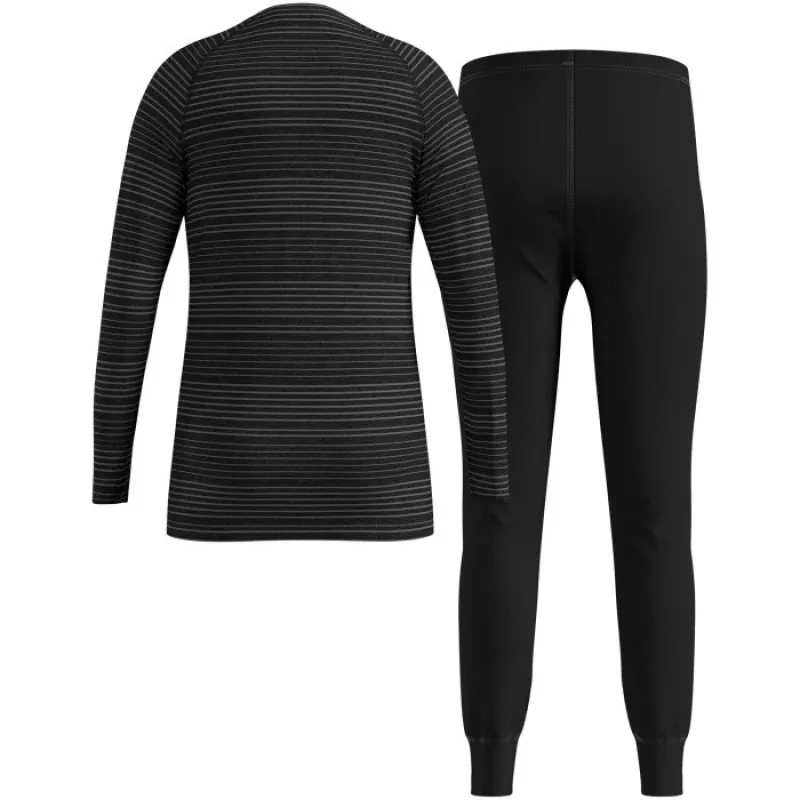 Odlo Set long ACTIVE WARM ECO SET Kinderunterwäsche-Set, Größe 140 cm, schwarz und grau