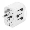 Reiseadapter GEMBIRD TPA-EU2A1C15-01-W – 15W, Typ-E-Stecker, 2× USB-A + 1× USB-C, 100–250V