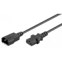 Microconnect PE0406100 Stromkabel Schwarz 10 m C13-Kupplung C14-Kupplung