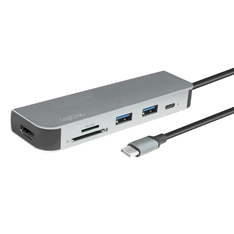 LogiLink UA0343 USB-C Multiport-Hub Aluminium USB 3.2 2nd Gen Mult