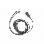 Audio-Adapterkabel Tellur QD auf 2×3,5-mm-Klinke, 2,2 m, schwarz
