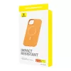 Magnetische Handyhülle für iPhone 15 Plus Baseus Fauxther Serie (Orange)