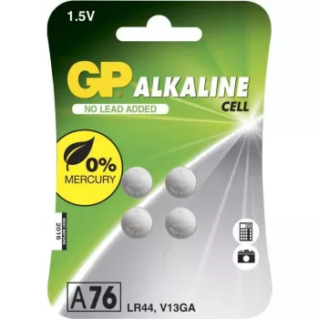 GP Alkaline Knopfzelle 76A/LR44/V13GA 1,5V 4er-Pack Blister