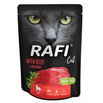 Nassfutter für Katzen Dolina Noteci Rafi Cat Beef 300 g Beutel — ausgewachsen, Rind, 300 g