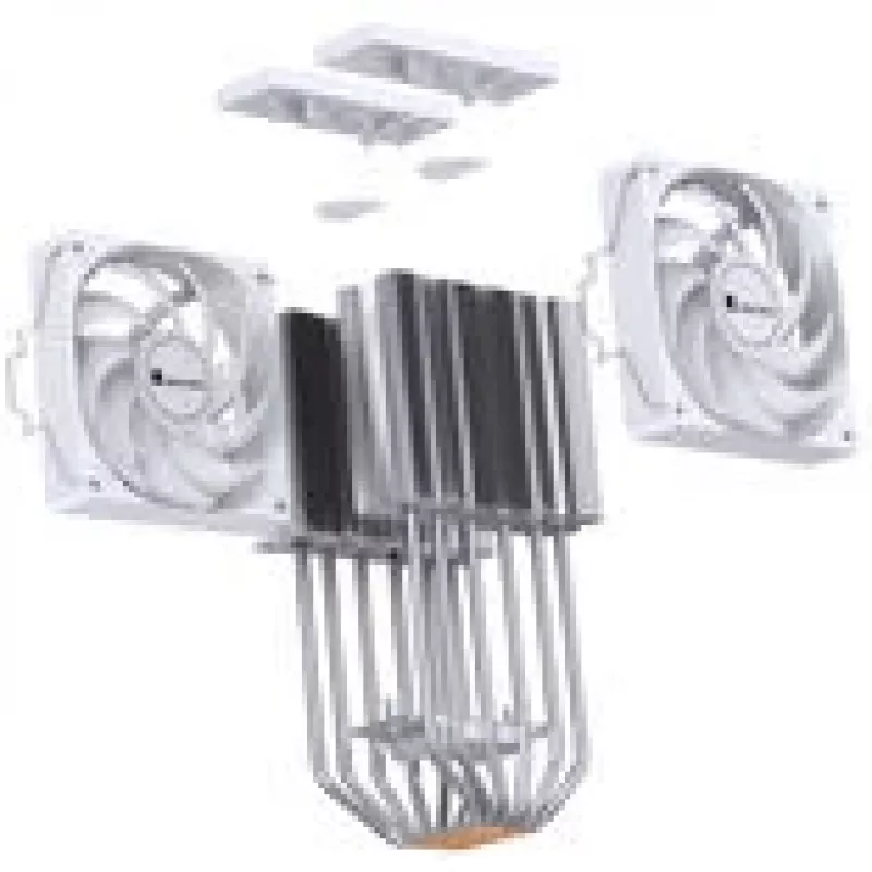 CPU-Kühler Jonsbo CR-3000E Dual-Tower ARGB White, Dual-Tower-Luftkühler mit ARGB-Beleuchtung