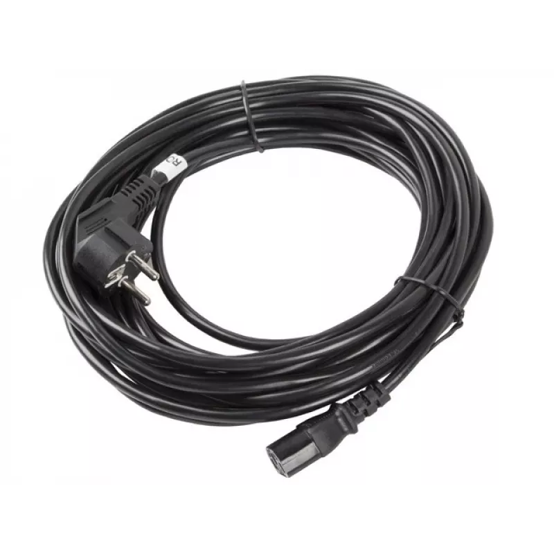 Lanberg CA-C13C-11CC-0100-BK Stromkabel Schwarz 10 m C13 Kupplung CEE7/7