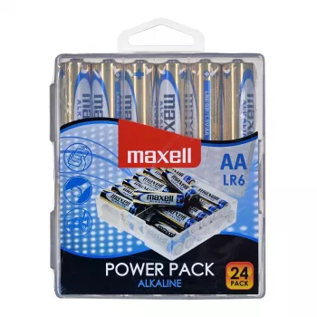 MAXELL Alkali-Batterie LR6 VALUE BOX, 24 Stück.