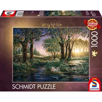 Puzzle schmidt spiele Terry Redlin ’Morning Magic at the Pond‘ — 1000 Teile