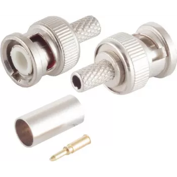 BNC-Videostecker ShiverPeaks 98802-1 für RG59, Crimp, 75 Ω
