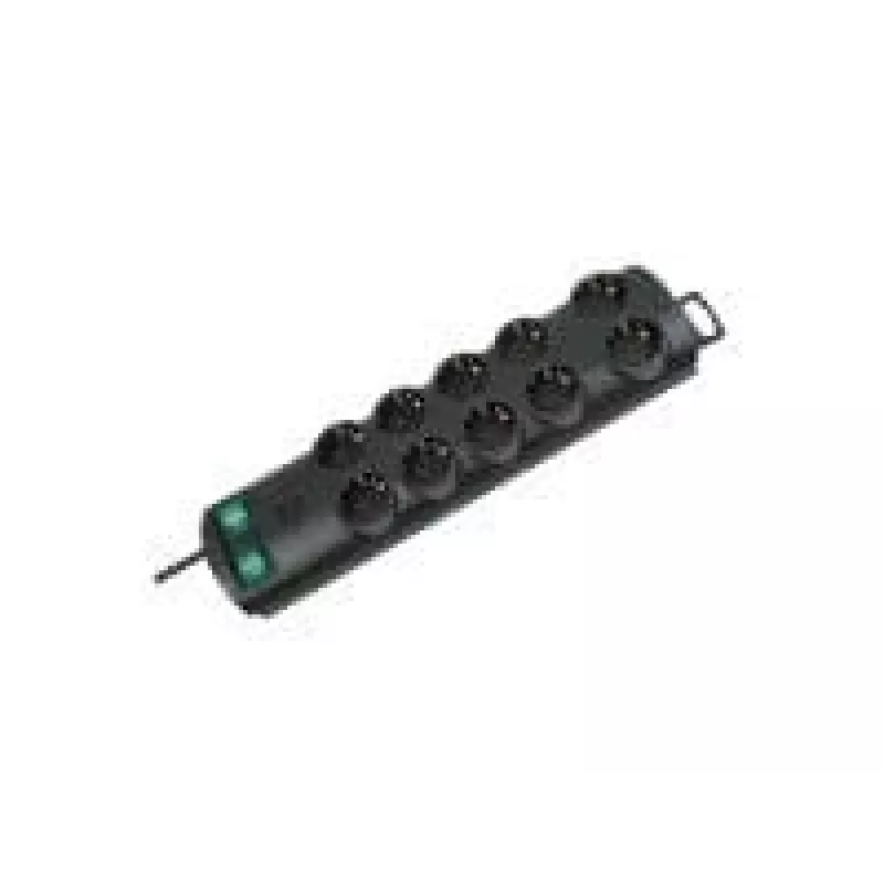 Brennenstuhl Primera-Line 10-fach schwarz 2m Steckdosenleiste 1153300120, schwarz, H05VV-F 3G1,5 Zuleitung 2,0 m