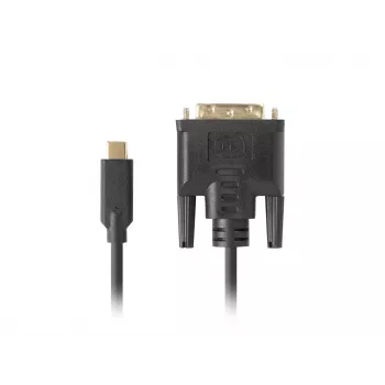 Videokabel-Adapter LANBERG CA-CMDV-10CU-0030-BK, USB Type-C auf DVI-D, 3 m, schwarz