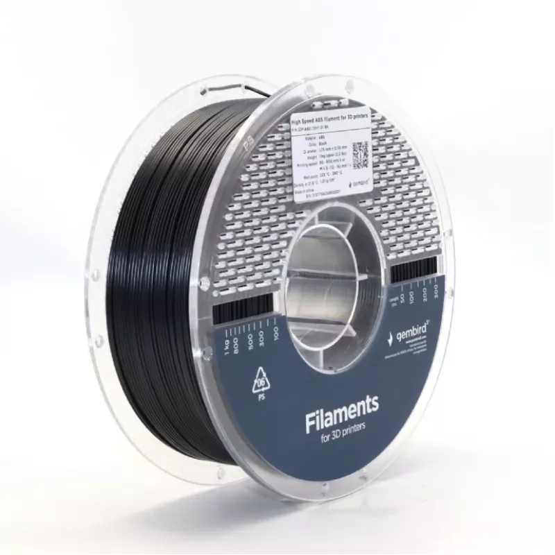 Filament ABS High Speed, 1,75 mm, 1 kg, schwarz