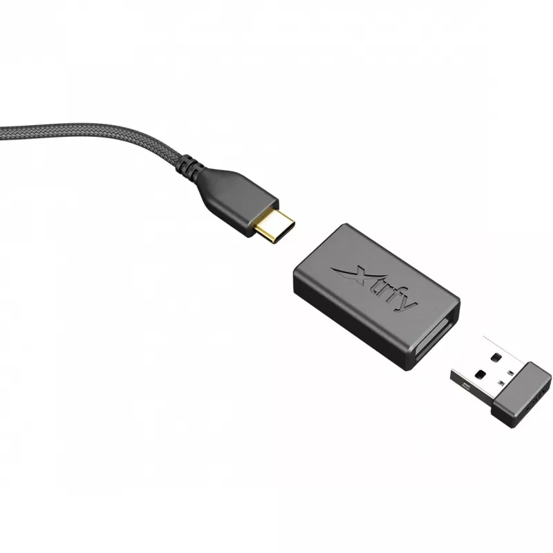 Xtrfy M8 Kabelgebundene/Kabellose Gaming-Maus 400-26000 CPI Low Front Ultraleicht Einzigartig (M8W-Schwarz)