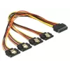 SATA-Kabel DeLOCK 60157 0,3 m SATA 15-pin 4 x SATA 15-pin Mehrfarbig
