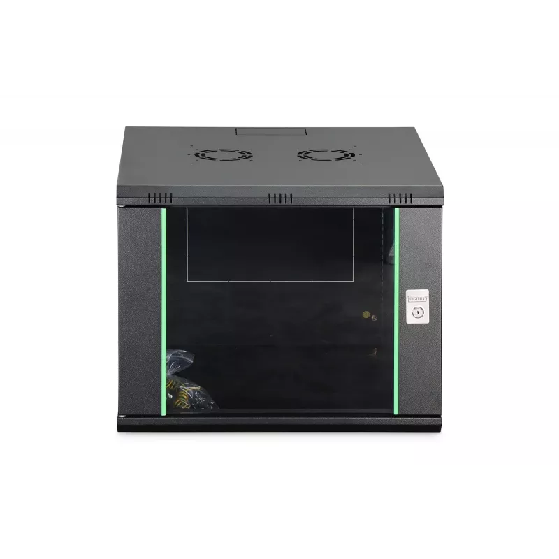 Wandmontage-Netzwerkschrank DIGITUS Dynamic-N 9HE 19 Zoll 600x600 mm, IP20, Schlüsselschloss, unmontiert