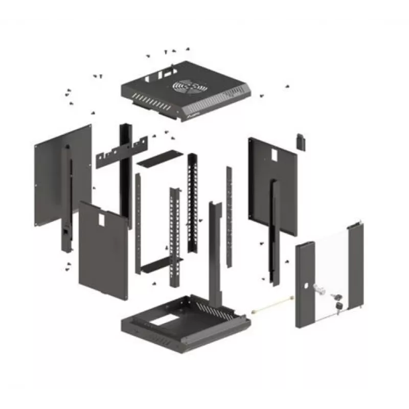 Wandmontage-Rack Lanberg WF11-3306-10B 6U Schwarz 30 kg Kapazität