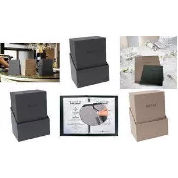Menükarten sigel SM208 A4 2 Fächer beige — 10er-Pack