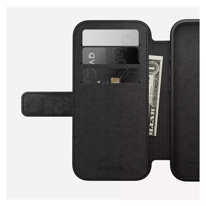 Folio-Handyhülle Nomad NM014209858 für Apple iPhone 17, 16 cm (6,3 Zoll), braun, 4 Kartenfächer