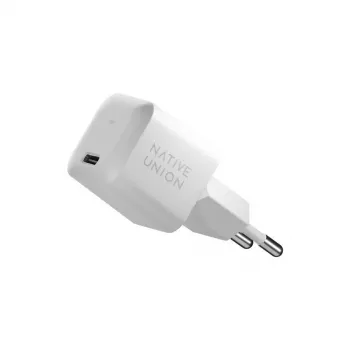 GaN Schnellladegerät 30W native union Native Union Fast GaN Ladegerät PD 30W USB-C 1-Port 100–240V Weiß für Laptop Smartphone Tablet mit Überstrom- Überspannungs- Überhitzungsschutz