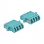 Glasfaseradapter DELOCK LC Buchse–Buchse OM3 Duplex (2 Stk.)