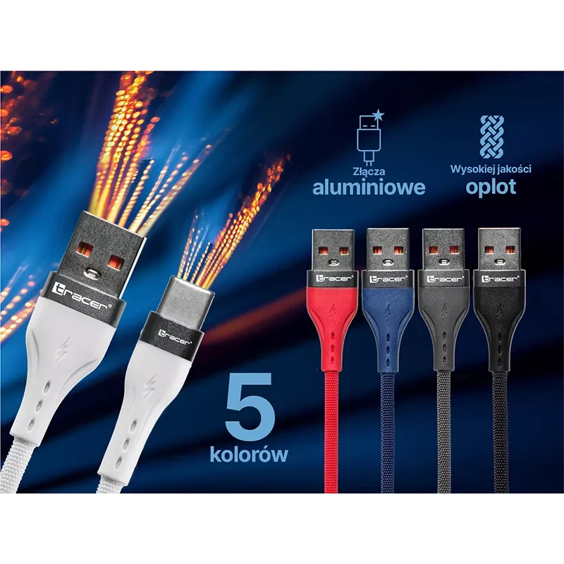 Tracer 47486 USB A - Lightning M/M 1m Kabel Rot