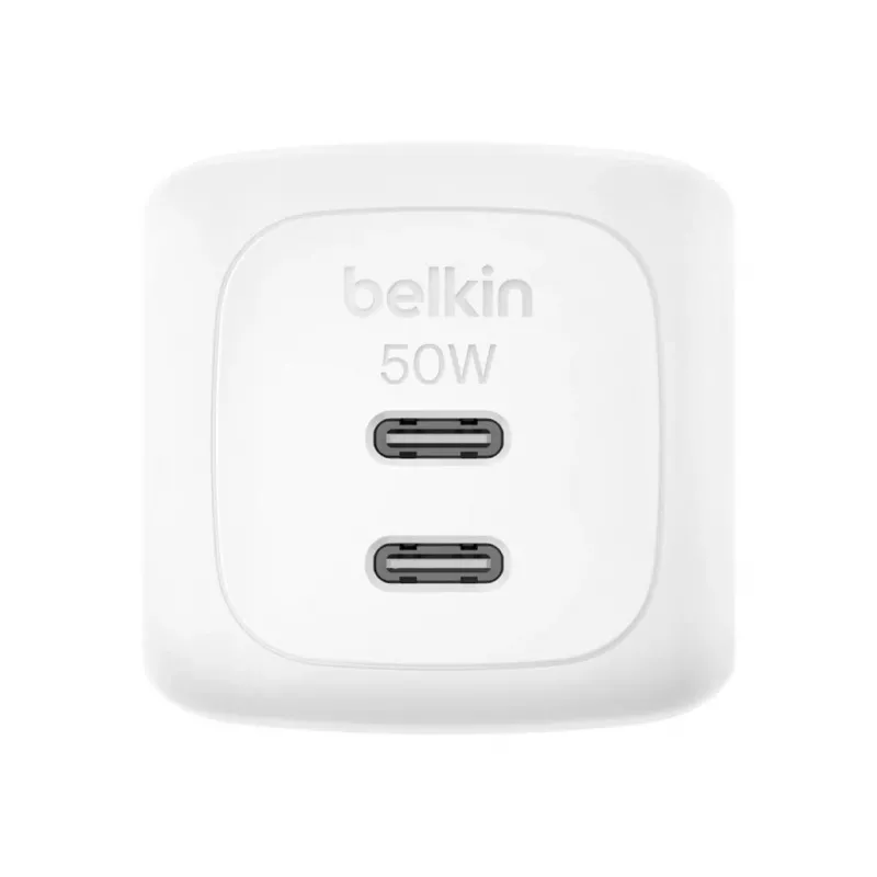 Wandladegerät Belkin WCH019KQWH 50W Dual USB-C PD PPS