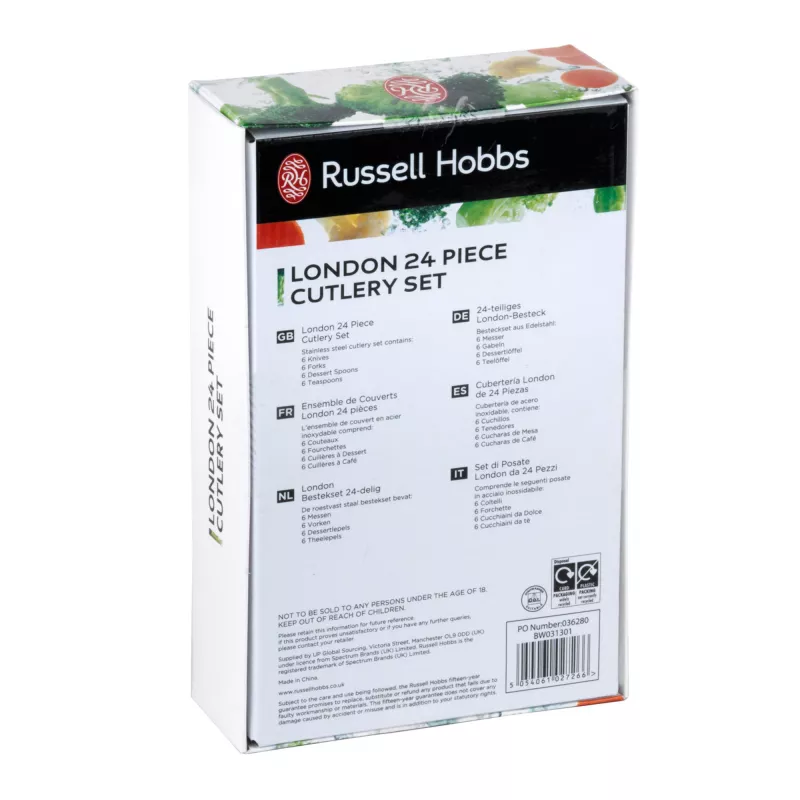 Besteckset Russell Hobbs BW031302EU7 — 24-teilig aus Edelstahl
