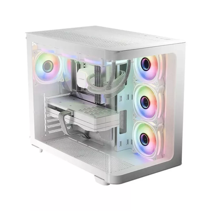 Computer case Midi LC-Power Gaming 8001W Pro-Storm Light, ATX, Schwarz