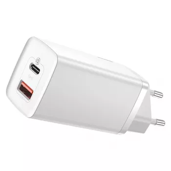 Ladegerät Baseus CCGAN2L-B02 Indoor AC Schnellladegerät 20V 1xUSB 1xType-C Weiß